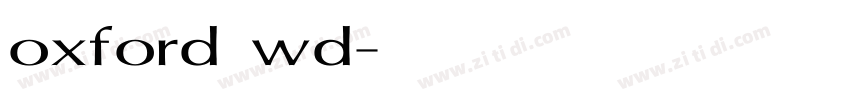 oxford wd字体转换